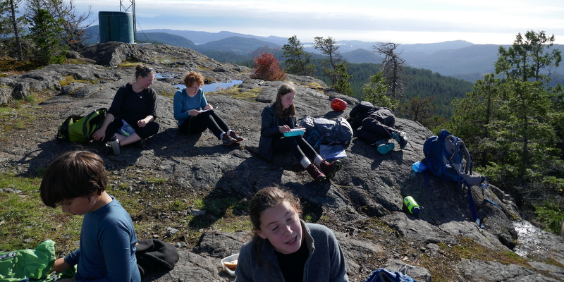 summit of the sooke hill hike